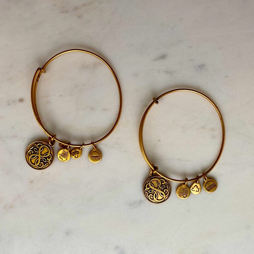 Alex and Ani Gold Bangle Bracelets
